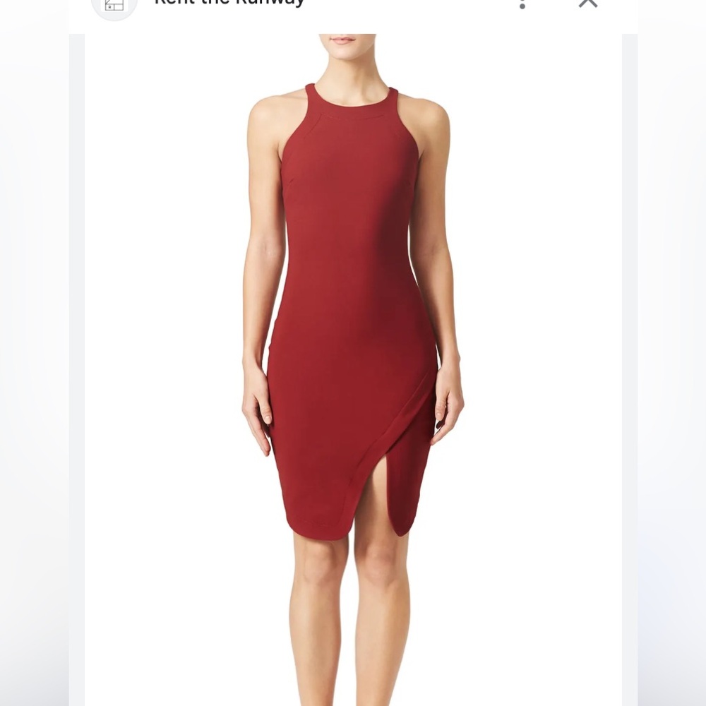 Elizabeth and James Red Asymmetrical Sheath Dress NWOT